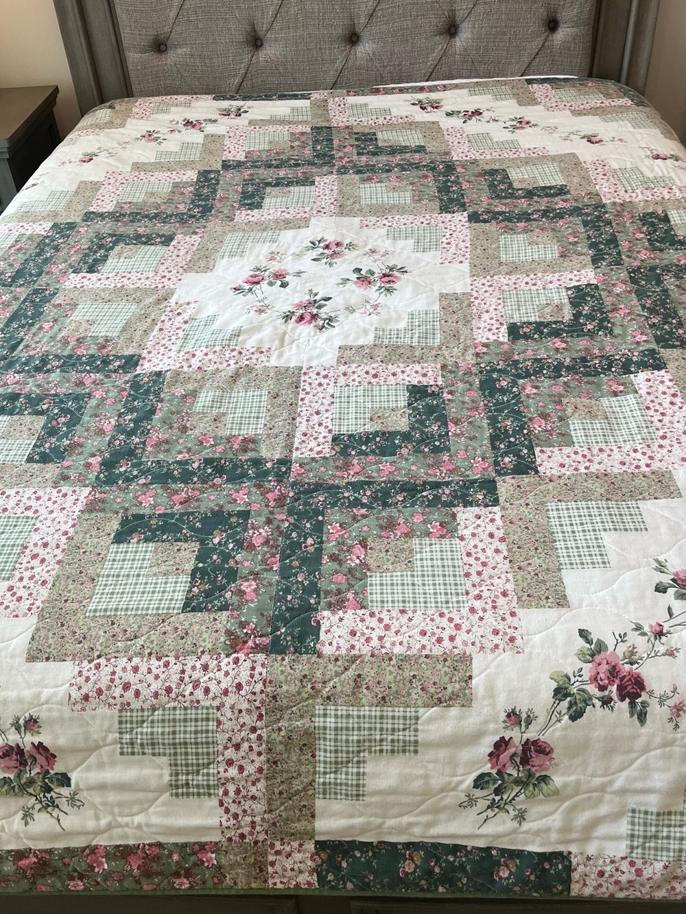 Vintage Handmade Patchwork Quilt Multicolor Cotton All Seasons Bedding
